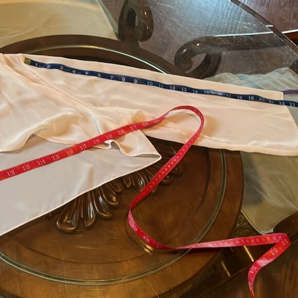 Alyce Champagne Cream Tiered Wrap Dress Jacket Wedding Embroidered Bead Diamond - Picture 16 of 16